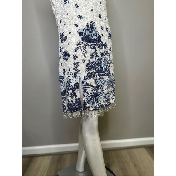 NWT STAUD Square Neck Crystal Fringe Le Sable Mini Dress Size XL $995 - Picture 8 of 9